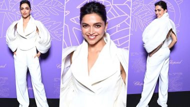 Cannes 2022: Deepika Padukone Serves Drama in White Co-Ord Set With Balloon Sleeves on Day 8 of the Prestigious Event (View Pics)